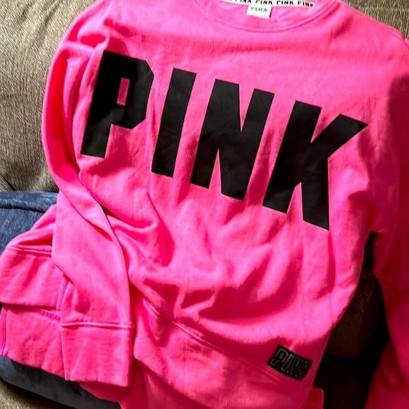 PINK Victoria's Secret Tops - Victoria’s Secret pink sweatshirt